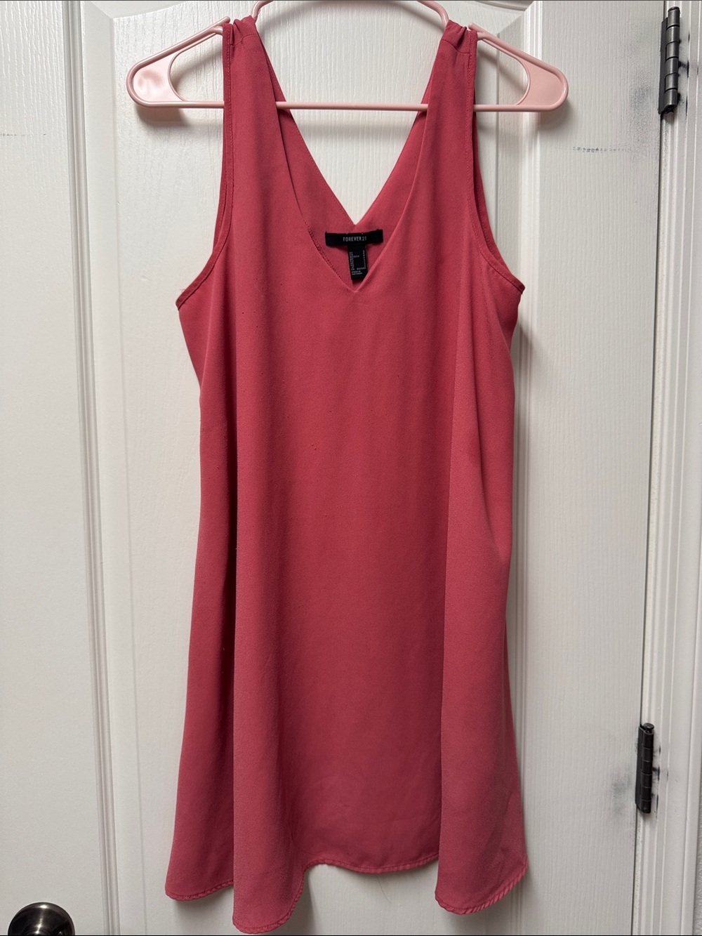 Forever 21 Rose Sleeveless V-Neck Mini Dress